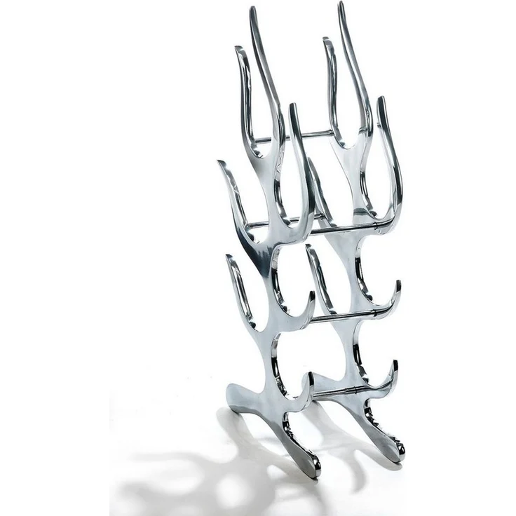 Kobolo Weinregal Flaschenregal FLAME aus Metall für 6 Flaschen - Flaschenhalter, kein Set 1-tlg, 6 Flaschenhalter – Bild 2