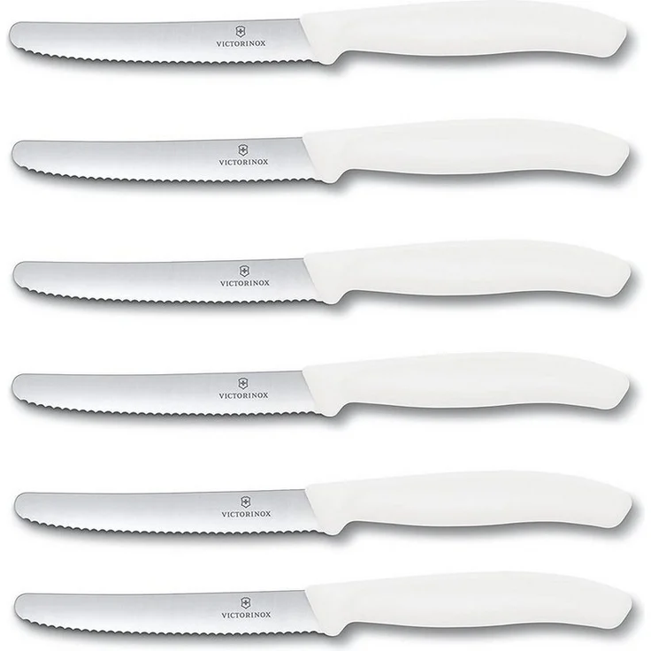 Victorinox | Tafelmesser Set 6-teilig | Swiss Classic | Weiß | robust & stilvoll | perfekt für Brot & Aufschnitt – Bild 1