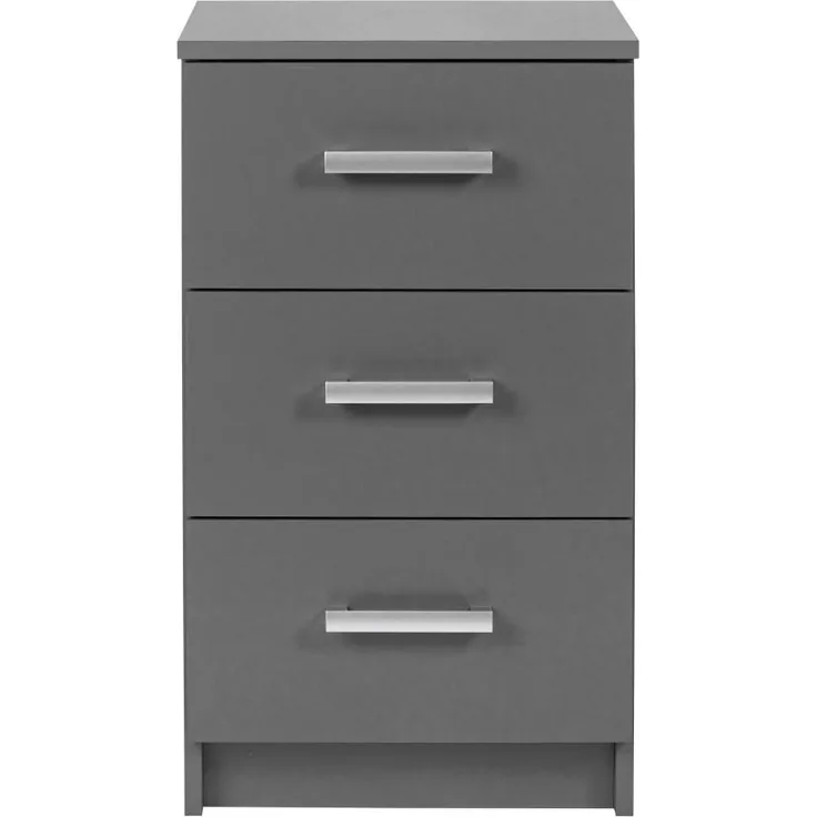 Kommode ELENZIO 3 Graphit Grau mit 3 Schubladen