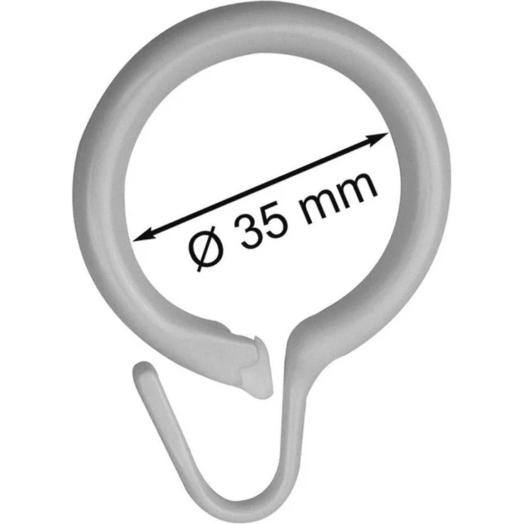 nodeko Duschvorhangringe Duschmantelringe Innendurchmesser 35 mm, für Duschvorhangstangen, (Packung, 8-St), einfacher Wechsel – Bild 4