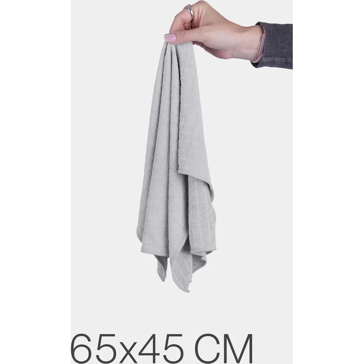 Premium Mikrofasertuch 300g/m² - Microsensation - 65x45cm ( Hellgrau / 2er Pack ) Reinigungstücher Geschirrtücher - super saugfähige Küchentücher – Bild 2