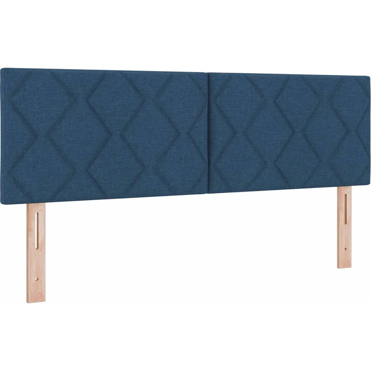 vidaXL Boxspringbett mit Matratze mit Kopfteil Blau 160 x 200 cm Stoff 3451516 – Bild 4