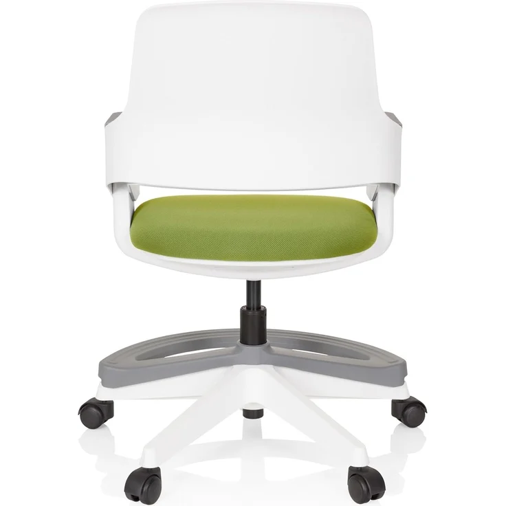 hjh OFFICE Kinder- und Jugendstuhl Kid Flex Mitwachsender Drehstuhl, Verstellbare Rückenlehne & Fußablage, Grün – Bild 6