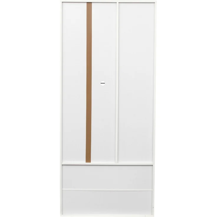 ZUBALIYA Hängeschrank (59,5 x 35 x 182 cm), 2 Türen, LED - Beleuchtung, Stauraum für Wohnbereich, Küche oder Bad entsprechend dem Aufstellort, Weiß – Bild 19