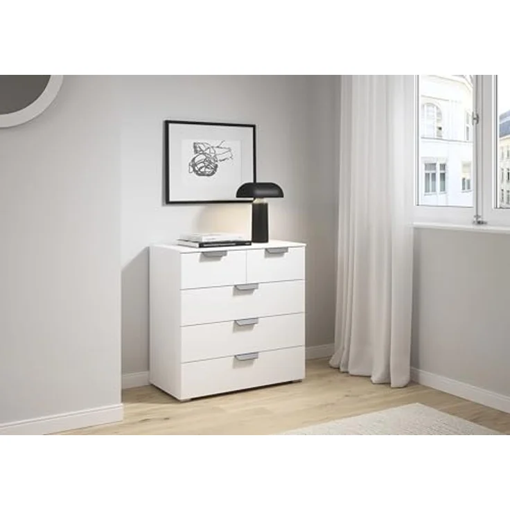 rauch Aditio Box, Kommode, 5 Schubladen, mit Softclose-Funktion, Farbe Weiß, BxHxT 80x81x42cm – Bild 2