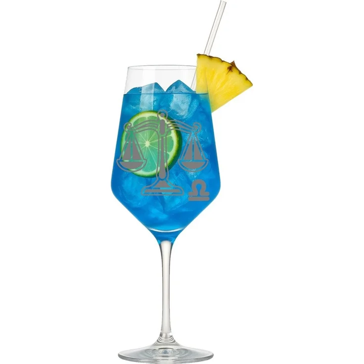 eXODA Weinglas Sternzeichen Waage 350ml spülmaschinenfest mit schöner Gravur, 1-tlg, Glas, Atemberaubende Darstellung – Bild 4