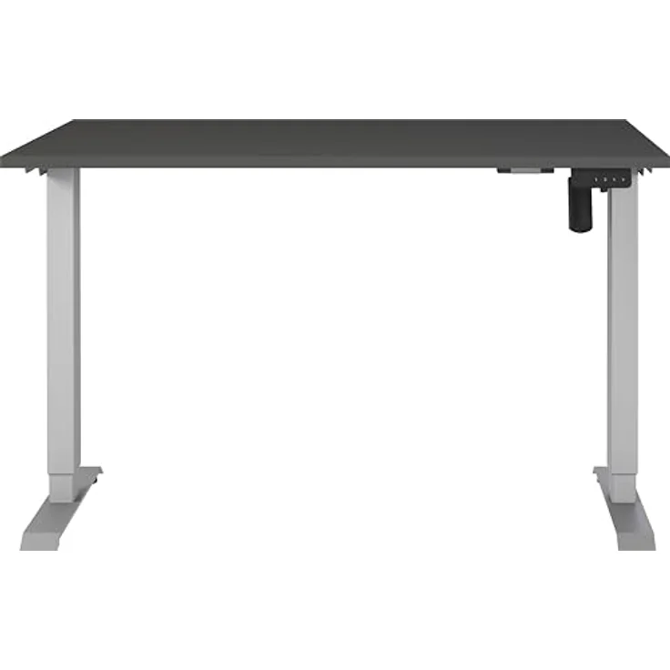 Germania Schreibtisch 8022-640, in Graphit/Silber, elektr. höhenverstellbar, 120 x 119 x 80 cm (BxHxT) – Bild 4