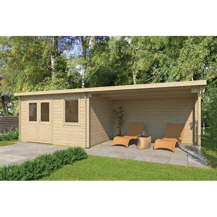 Fjordholz Gartenhaus Modell Gent 28 C Natur