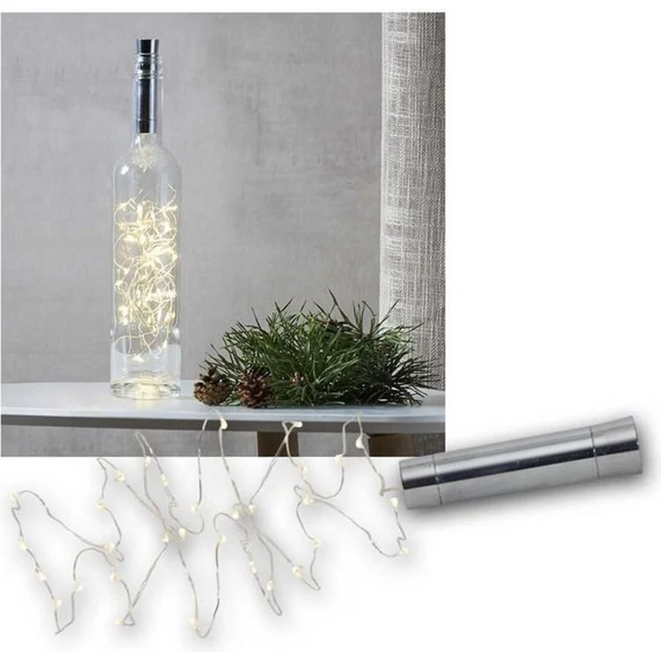 LED-Draht-Kette "Dew Drops", 40 warmweiße LED – Bild 4