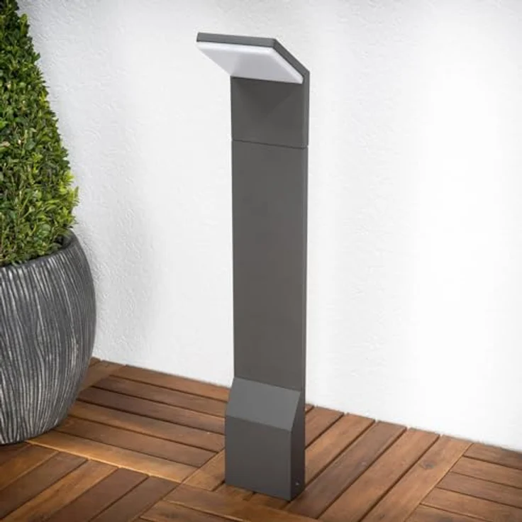 Lucande LED Wegeleuchte/Pollerleuchte, 60 cm, spritzwassergeschützt IP54, 8,5W warmweiß 3.000K, Aluminium, 680 Lumen – Bild 3