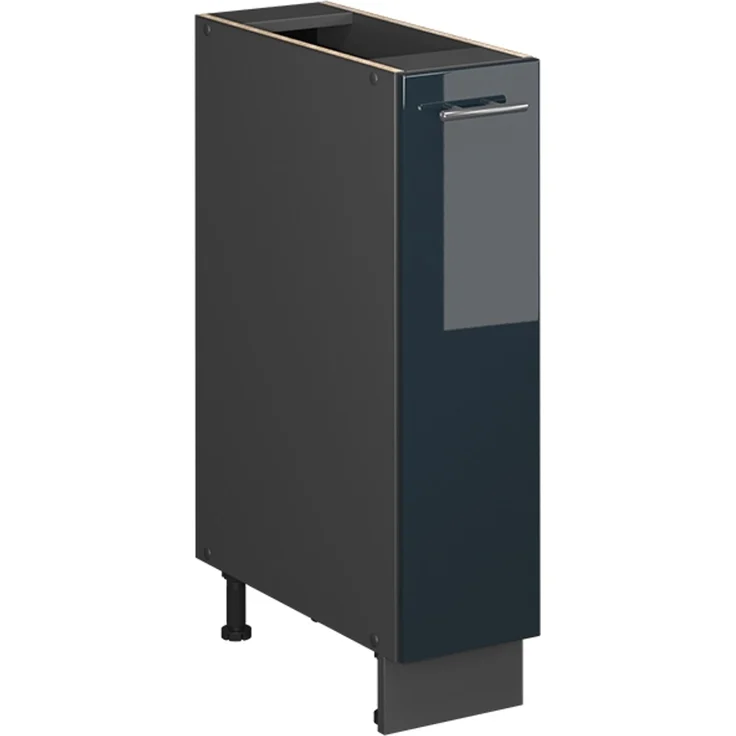 Apothekerschrank Fame-Line Dunkelblau Hochglanz/Anthrazit 20 cm ohne Arbeitsplatte Vicco – Bild 1