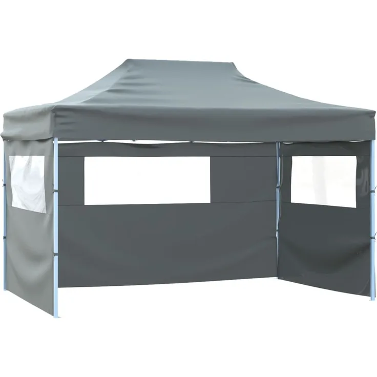 Faltzelt, Pavillon mit 3 Wänden 431x291x315 cm Anthrazit