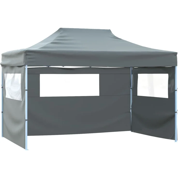Faltzelt, Pavillon mit 3 Wänden 431 x 291 x 315 cm Anthrazit – Bild 1