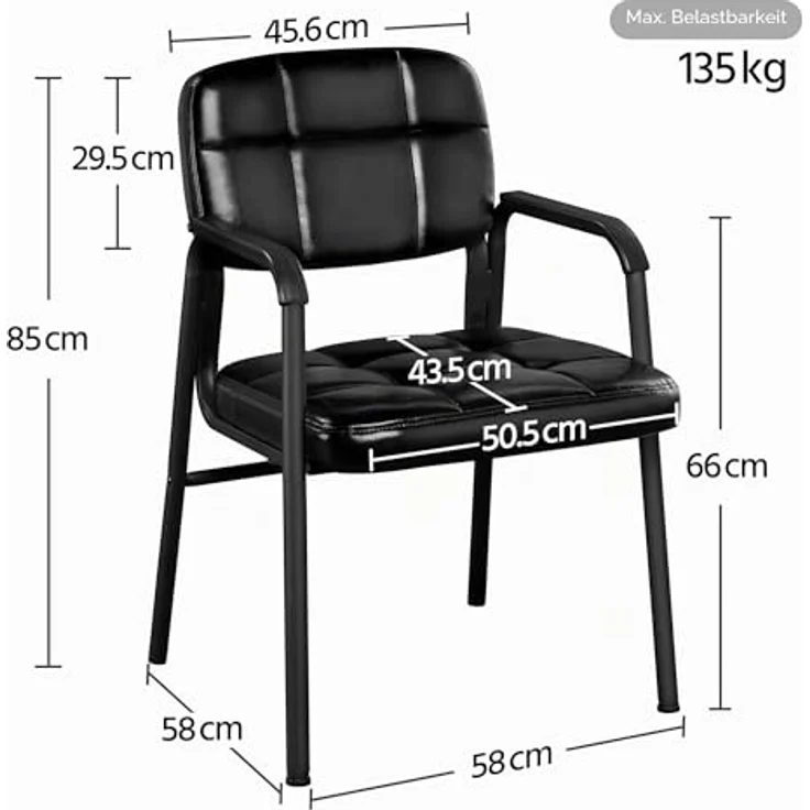 Yaheetech Esszimmerstühle Küchenstühle mit Armlehnen – Bild 3