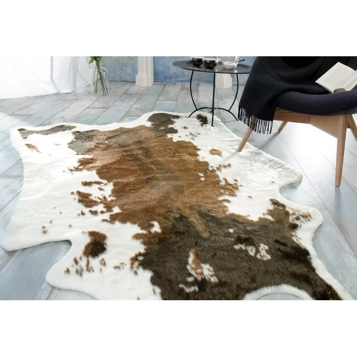 Wohnen und Accessoires GmbH & Co. KG Fellteppich Kuhfell Teppich, Fellteppich aus Kunstfell, elegant und flauschig