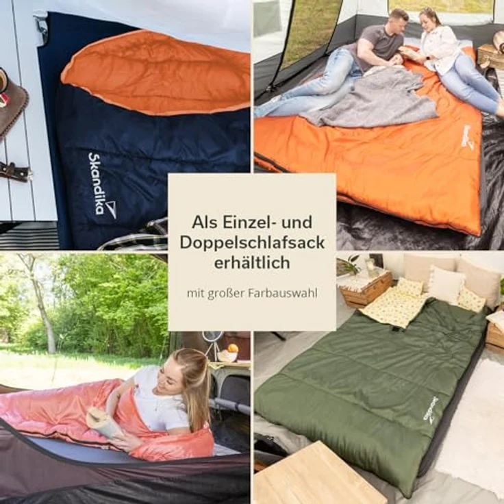 Skandika Deckenschlafsack Iceland Salmon, 3 Jahreszeiten, 220 x 80 cm, Schlafsack, Camping Schlafsäcke – Bild 9