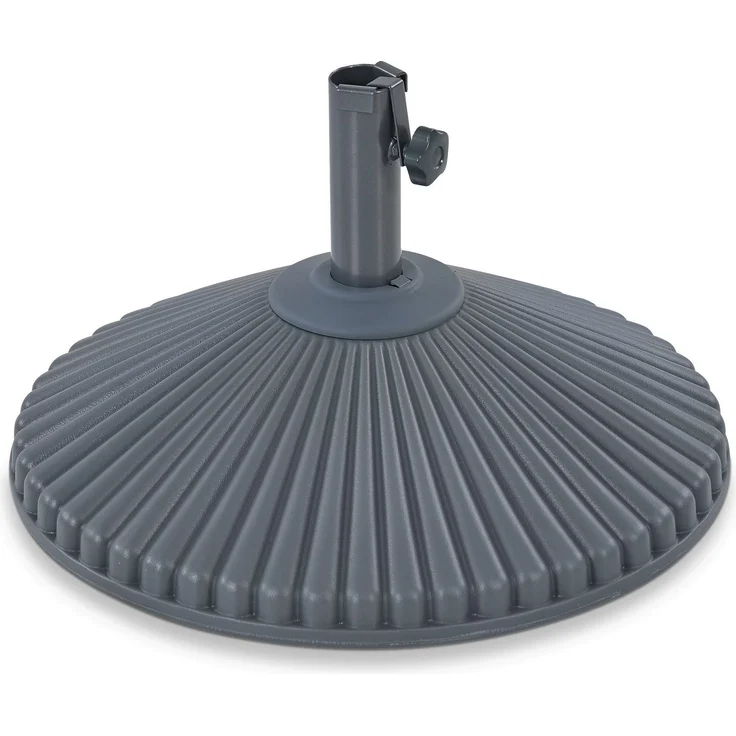 LECO Kunststoff-Schirmständer für Sonnenschirme, Polypropylen Anthrazit/Schwarz, Ø 59 cm – Bild 1