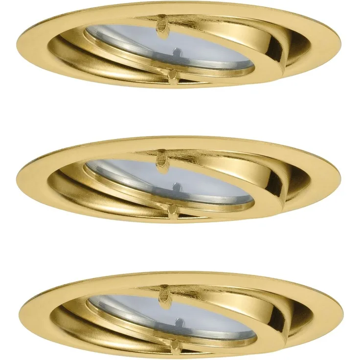 Paulmann Möbel Einbauleuchten Set Dress schwenkbar 3x20W 60VA 230/12V G4 70mm Gold/Alu4409