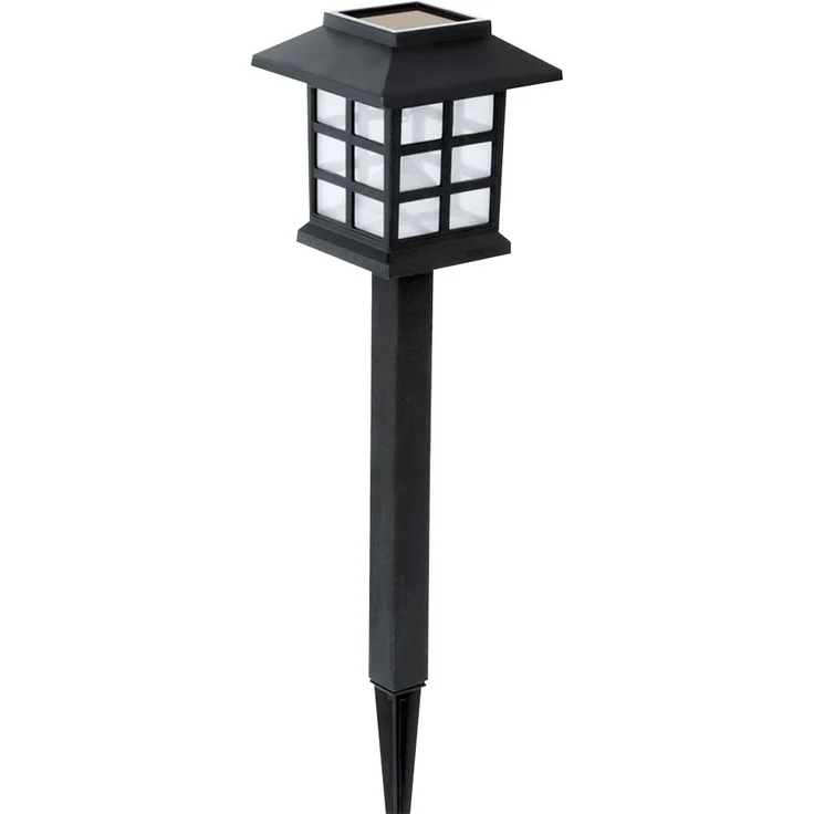 LED Solarleuchte, schwarz, Laterne, Höhe 38 cm – Bild 1