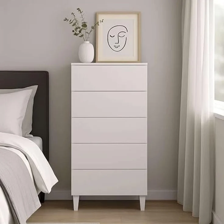 Calicosy Kommode 5 Schubladen Loft - L61 cm - Weiß – Bild 7