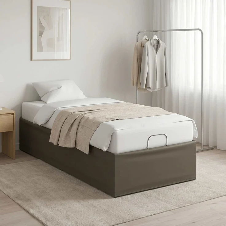 vidaXL Elektrisch verstellbares Bettgestell Grau 190 x 100 x 33,5 cm 42037348 – Bild 4