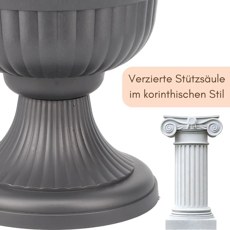 GarPet Blumentopf Blumentopf mit Ständer Blumensäule Standfuß Pflanztopf Blumenständer – Bild 4