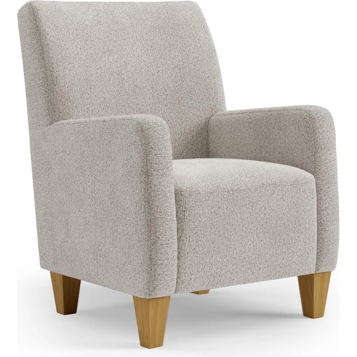 Cavadore Sessel Vida / Polstersessel im trendigen Design / 74 x 93 x 81 / Chenille, Naturweiß – Bild 1