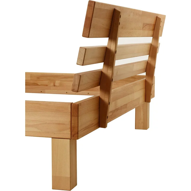 Krok Wood Massivholzbett Julia mit Kopfteil in Buche 140x200 cm – Bild 6