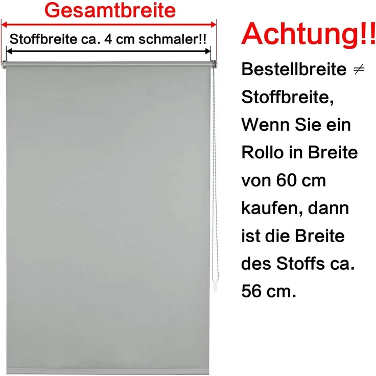 Verdunklungsrollo, EUGAD, Klemmträgersystem, Klemmfix, Sonnen-, Sicht-Schutz für Fenster/Türen – Bild 5