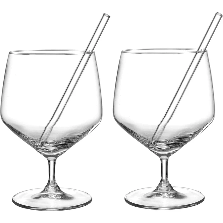 2er-Set Gin-Gläser mit Trinkhalmen Soda – Bild 3