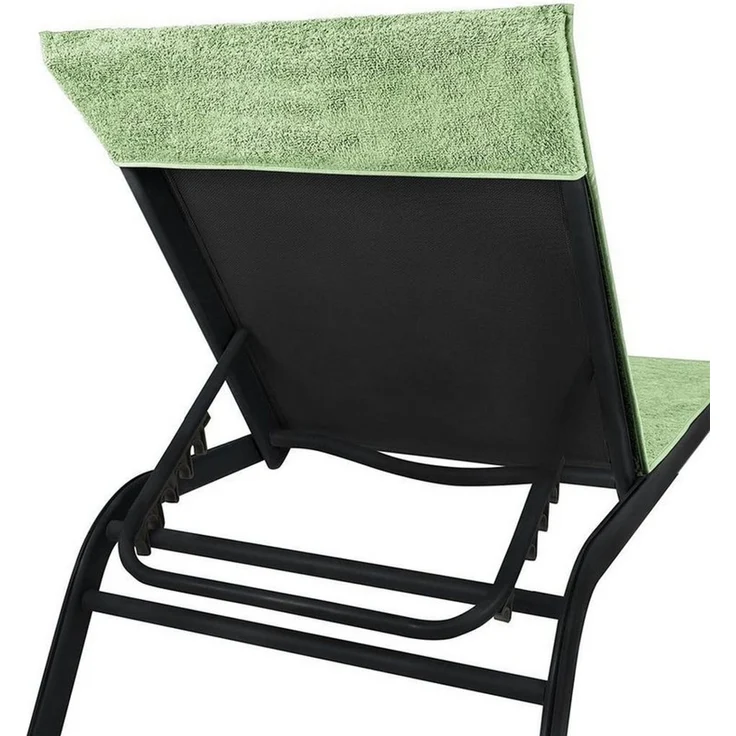 Laynenburg Liegenauflage Frottee Schonbezug aus 100% Baumwolle für Gartenliege, (2 St), Sonnenliege - Liegenbezug mit Umschlag für Standliege in 75x200 cm – Bild 2
