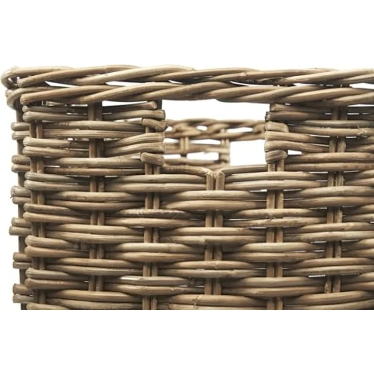 Kobolo Aufbewahrungskorb Regalkorb Rattan kubu mit Grifflöchern - Gr. L – Bild 4