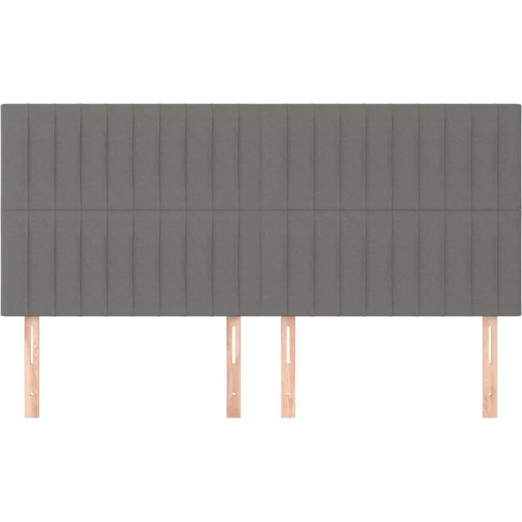 vidaXL Kopfteile 4 Stk. Dunkelgrau 80 x 5 x 78/88 cm Stoff 3116577 – Bild 3