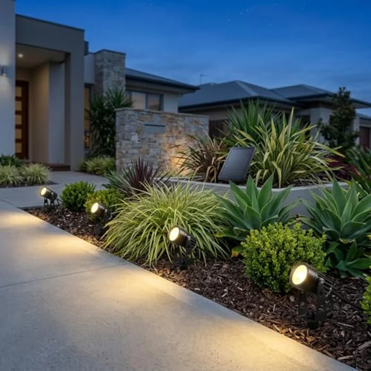 BOLD Solar-Strahler Garten 2er-Set - LED Solarleuchten Außen, Warmweiß – Bild 5
