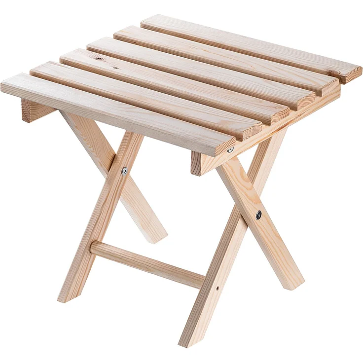 KADAX Set Natur-Couchtisch für Liegestühle + 2 Holz-Cappuccino-Liegestühle – Bild 2