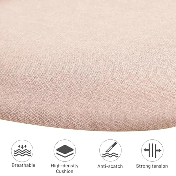 FurnitureR Kinder Schreibtischstuhl, höhenverstellbarer Drehstuhl mit kleinem Loch Rückenlehne Design, geeignet für Kinderzimmer oder Arbeitszimmer, Molandi Pink – Bild 5