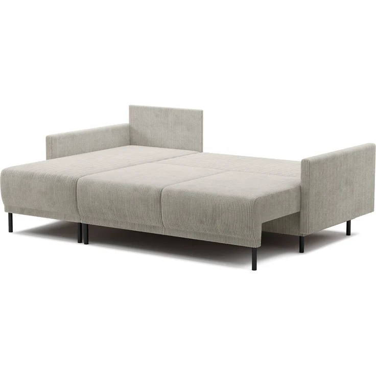 Selsey 'Hamiel' Ecksofa mit Schlaffunktion & Bettkasten, Cord, Universal, Hellbeige – Bild 4
