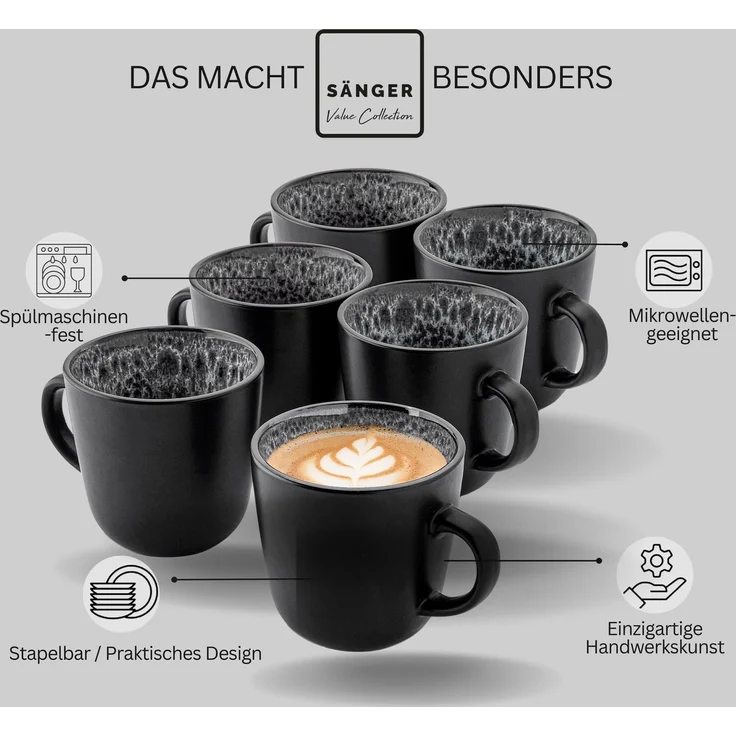 SÄNGER Kaffeebecher Set Sydney 6 teilig – Bild 4