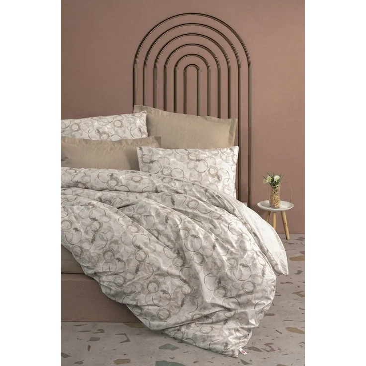 L'Essentiel Maison Bettwäsche Set Moil, In 6 Größen erhältlich, 100% COTTON RANFORCE, 2 teilig, Atmungsaktiv & Farbecht Biber Bettwäsche-Set in Beige – Bild 1