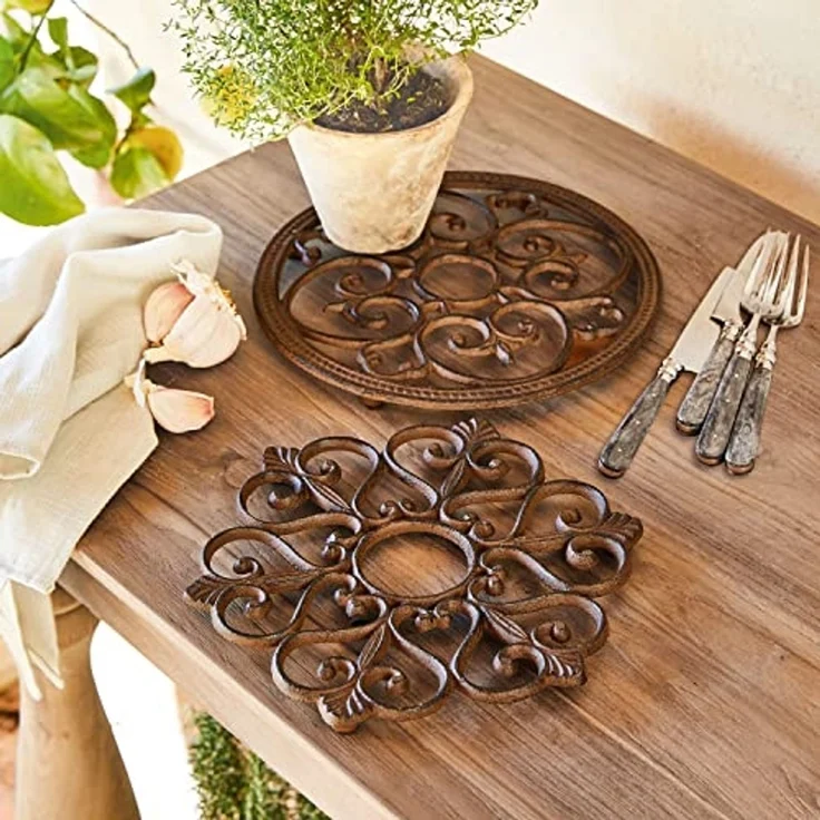 Mirabeau Topfuntersetzer Topfuntersetzer 2er Set Gratton antikbraun – Bild 2