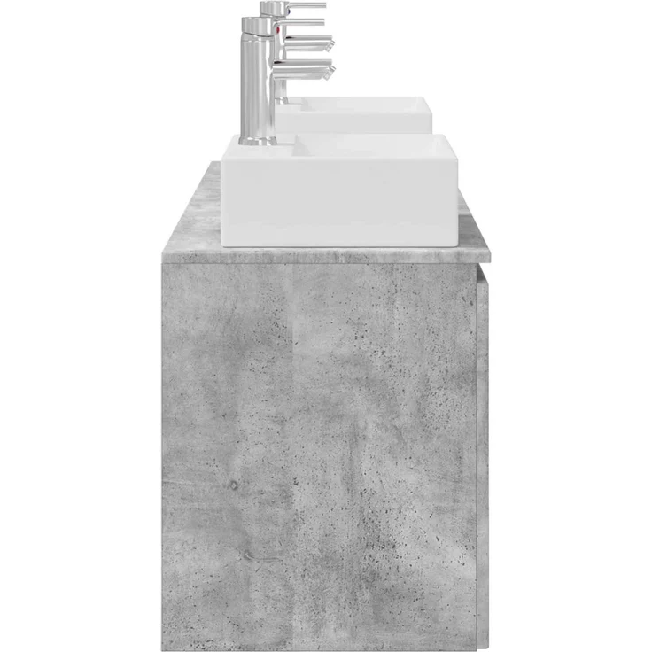 vidaXL Badezimmerschrank-Set 3 stk. Betongrau 129 x 41 x 79,5 cm 3405650 – Bild 7