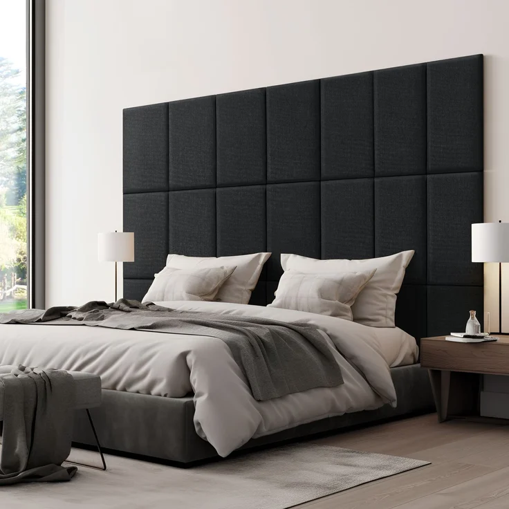 Wandkissenset Carpino 3-tlg. Textil 60x30 cm Schwarz [neu. haus] – Bild 1
