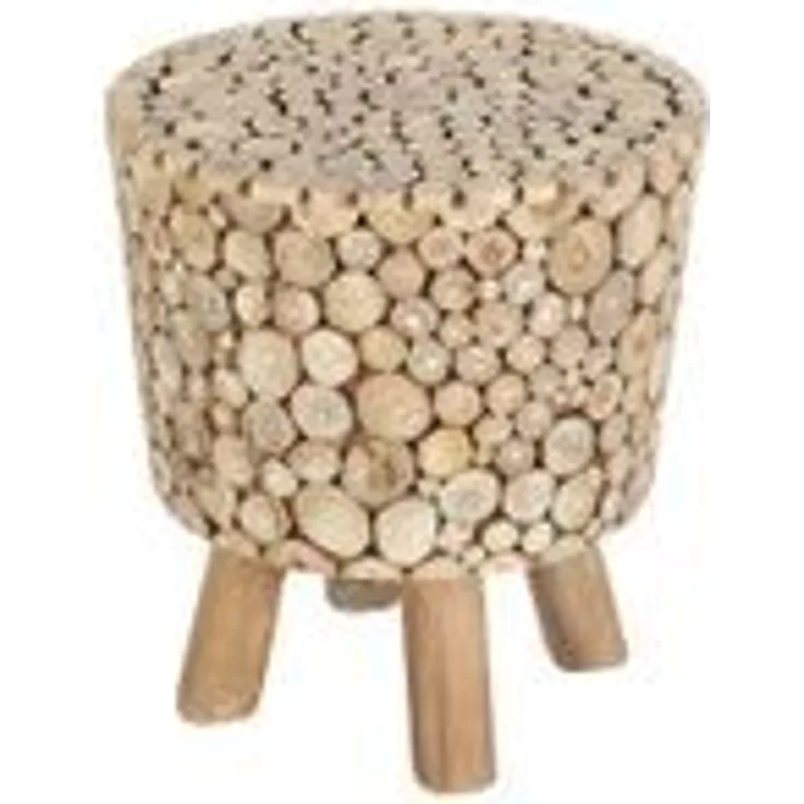 Teak Holz Hocker Merida