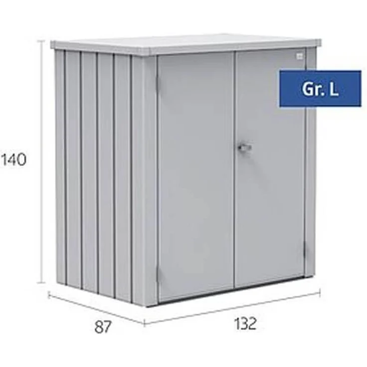 Biohort Terrassenschrank Romeo, L: 132 x 87 x 140 (b x t x h) cm, quarzgrau-metallic – Bild 2