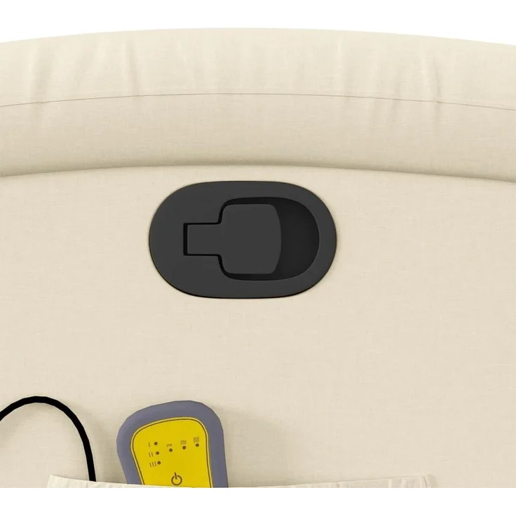 vidaXL Massage-Relaxsessel, cremefarbener Stoff 3205813 – Bild 9