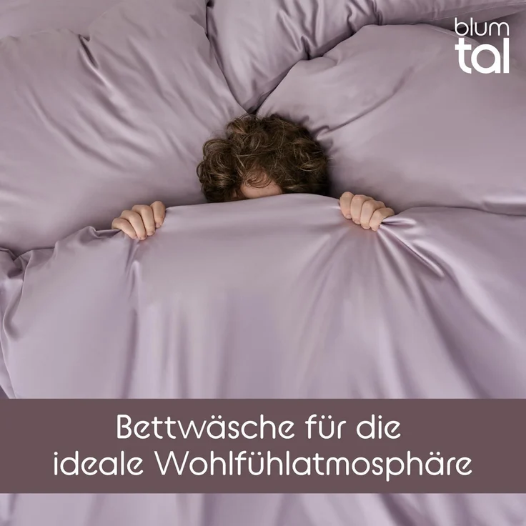 Blumtal Bettwäsche Premium Oeko Tex Zertifizierte Satin Bettwäsche, Mako-Satin, 2 teilig, aus 100% Baumwolle - Edle Glanzoptik Bettwäsche – Bild 6