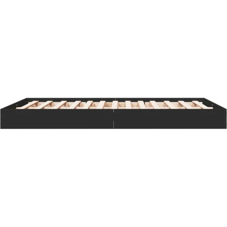 vidaXL Bettgestell Schwarz 140x200 cm Holzwerkstoff 842022 – Bild 2