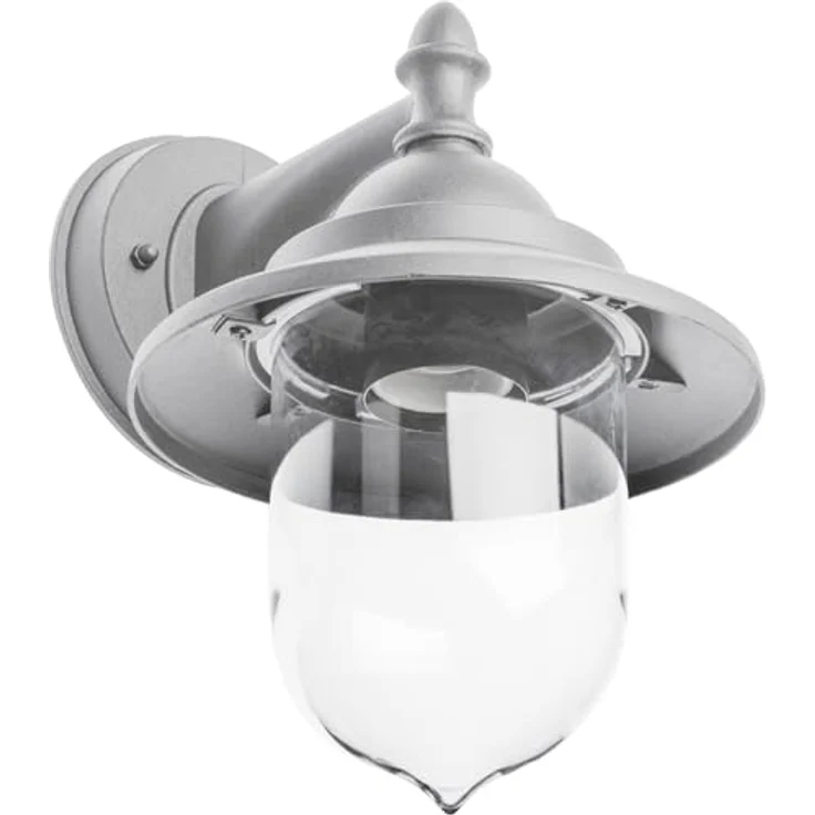 GTV - Gartenleuchte TOSKANA im Cottage-Stil, Außenlampe aus Aluminium, wetterfeste Außenleuchte IP54, E27 Lichtquelle für Garten, Terrasse, Eingang, grau – Bild 1