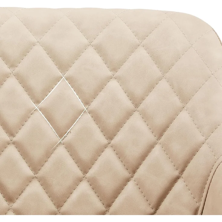 TUKAILAI Esszimmerstühle 2er Set aus Kunstleder, Modern Küchenstuhl Polsterstuhl Wohnzimmerstuhl Sessel mit Armlehnen Rückenlehne Metallbeinen, für Küche Esszimmer Wohnzimmer Lounge,Creme – Bild 6