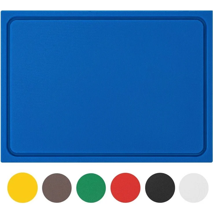 Morleos Schneidebrett Schneidebrett mit Saftrille aus HDPE 500 Kunststoff, Kunststoff, (1-St, Schneidebrett), HDPE500 Kunststoffbrett, mit Saftrille, extra dick – Bild 1